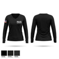 Police High Risk Unit Women's Long Sleeve V-neck Shirt - 1