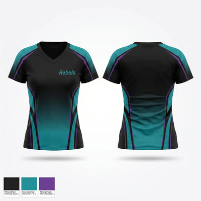 Rebels Women's Short Sleeve V-neck Shirt - 1