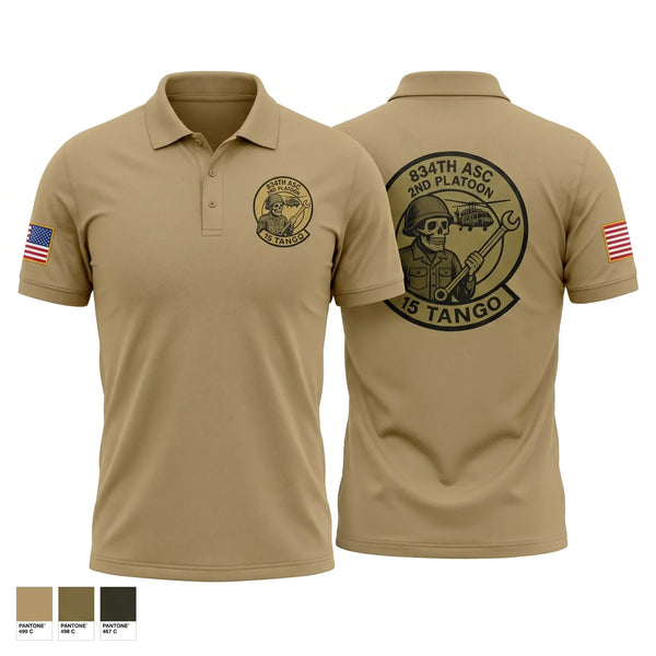 Short Sleeve Performance Polo, B-Co 834th ASB, National Guard, Teamtime, Team time, sublimation, custom sports apparel, team uniforms, spirit wear, spiritwear, sports uniforms, custom shirts, team store, custom team store, fundraiser sports, apparel fundraiser
