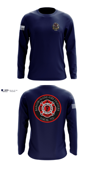 Long Sleeve Performance Shirt, Bangor fire, Fire Department, Teamtime, Team time, sublimation, custom sports apparel, team uniforms, spirit wear, spiritwear, sports uniforms, custom shirts, team store, custom team store, fundraiser sports, apparel fundraiser