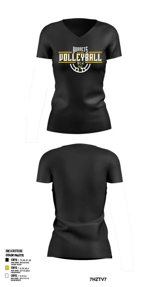 Womens Short Sleeve Vneck Shirt, Fulton Hornets Volleyball, Women's Volleyball, Teamtime, Team time, sublimation, custom sports apparel, team uniforms, spirit wear, spiritwear, sports uniforms, custom shirts, team store, custom team store, fundraiser sports, apparel fundraiser
