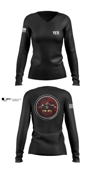 Womens Long Sleeve Vneck Shirt, 160th SOAR, , Teamtime, Team time, sublimation, custom sports apparel, team uniforms, spirit wear, spiritwear, sports uniforms, custom shirts, team store, custom team store, fundraiser sports, apparel fundraiser