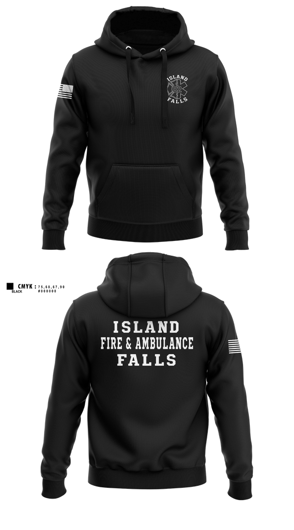 Hoodie, Island Falls Fire & Ambulance, Fire Department, Teamtime, Team time, sublimation, custom sports apparel, team uniforms, spirit wear, spiritwear, sports uniforms, custom shirts, team store, custom team store, fundraiser sports, apparel fundraiser