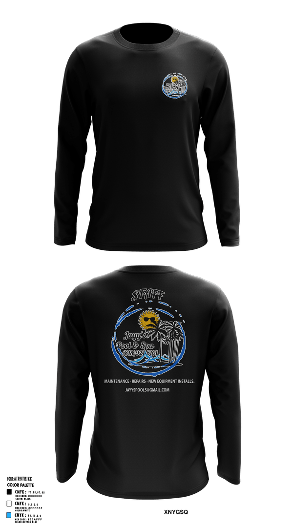 Jayy’s pool and spa 55938690 Long Sleeve Performance Shirt - 1