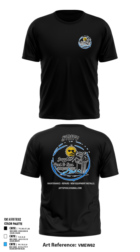 Jayy’s pool and spa 55938690 Short Sleeve Performance Shirt - 1