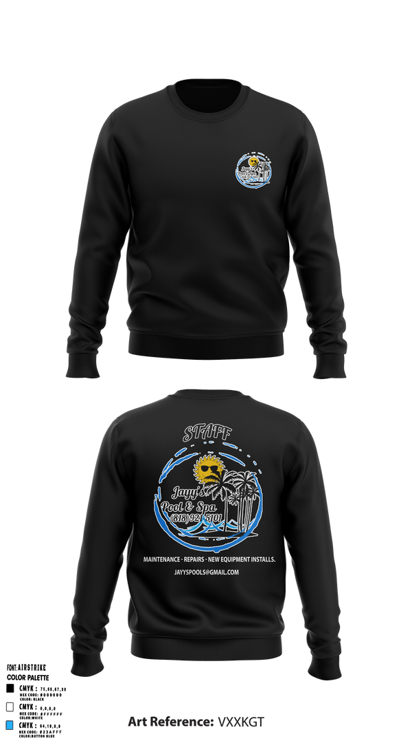 Jayy’s pool and spa 55938690 Crew Neck Sweatshirt - 1