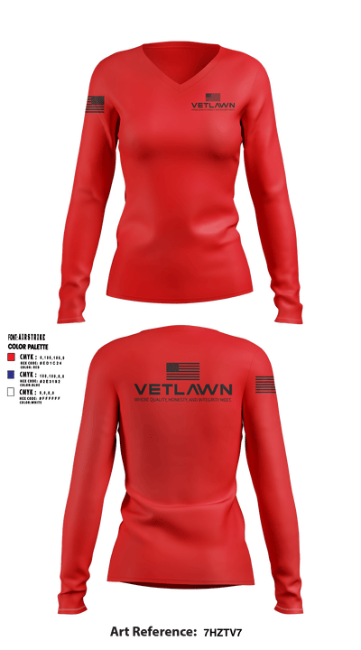 Vetlawn 83001110 Women's Long Sleeve V-neck Shirt - 2