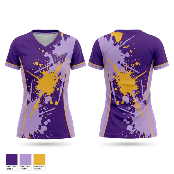 Womens Short Sleeve Vneck Shirt, SoCal Monarchs, Softball, Teamtime, Team time, sublimation, custom sports apparel, team uniforms, spirit wear, spiritwear, sports uniforms, custom shirts, team store, custom team store, fundraiser sports, apparel fundraiser