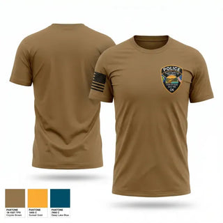 Old School Cotton Feel Shirt, Gore Police Department, Police, Teamtime, Team time, sublimation, custom sports apparel, team uniforms, spirit wear, spiritwear, sports uniforms, custom shirts, team store, custom team store, fundraiser sports, apparel fundraiser