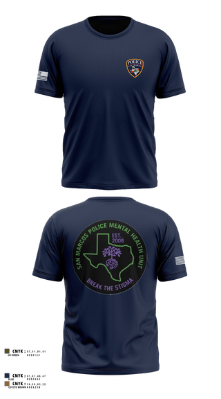 SMPD Mental Health Unit 50608252 Short Sleeve Performance Shirt - 1