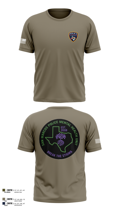 SMPD Mental Health Unit 50608252 Short Sleeve Performance Shirt - 4