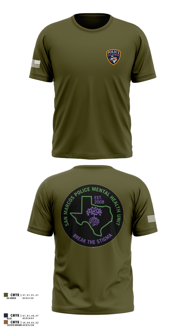 SMPD Mental Health Unit 50608252 Old School Cotton Feel Shirt -2
