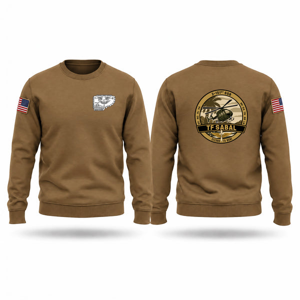Crew Neck Sweatshirt, TF Sabal, National Guard, Teamtime, Team time, sublimation, custom sports apparel, team uniforms, spirit wear, spiritwear, sports uniforms, custom shirts, team store, custom team store, fundraiser sports, apparel fundraiser