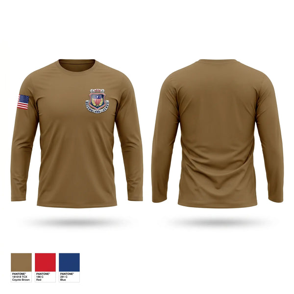 Long Sleeve Performance Shirt, Mountaineer Chapter Adjutant General Regimental Association, Army, Teamtime, Team time, sublimation, custom sports apparel, team uniforms, spirit wear, spiritwear, sports uniforms, custom shirts, team store, custom team store, fundraiser sports, apparel fundraiser