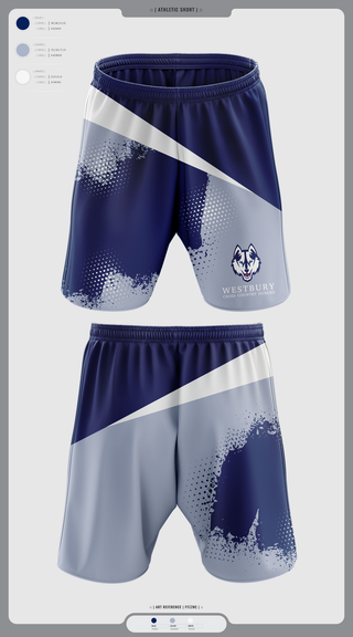 Athletic Shorts With Pockets, Westbury Cross Country Huskies, Cross Country, Teamtime, Team time, sublimation, custom sports apparel, team uniforms, spirit wear, spiritwear, sports uniforms, custom shirts, team store, custom team store, fundraiser sports, apparel fundraiser