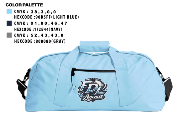 Duffle Bag, Fort Dodge Legends, Baseball, Teamtime, Team time, sublimation, custom sports apparel, team uniforms, spirit wear, spiritwear, sports uniforms, custom shirts, team store, custom team store, fundraiser sports, apparel fundraiser