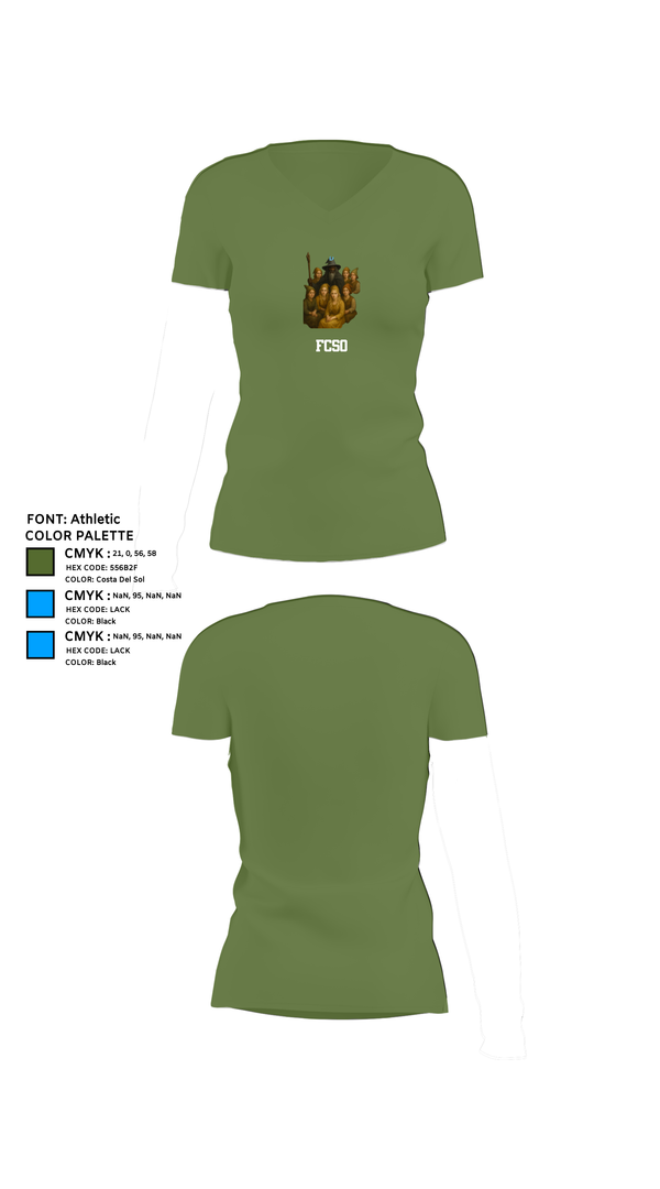 Womens Short Sleeve Vneck Shirt, FCSO, , Teamtime, Team time, sublimation, custom sports apparel, team uniforms, spirit wear, spiritwear, sports uniforms, custom shirts, team store, custom team store, fundraiser sports, apparel fundraiser