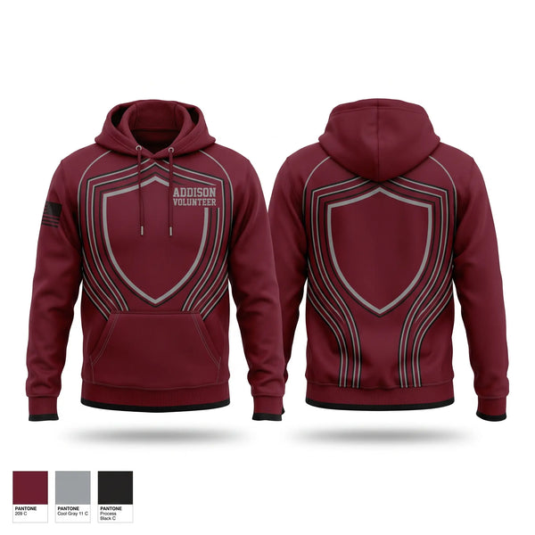 Hoodie, Addison volunteer, Fire Department, Teamtime, Team time, sublimation, custom sports apparel, team uniforms, spirit wear, spiritwear, sports uniforms, custom shirts, team store, custom team store, fundraiser sports, apparel fundraiser