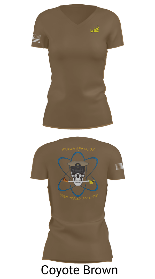 Womens Short Sleeve Vneck Shirt, VFA-151, , Teamtime, Team time, sublimation, custom sports apparel, team uniforms, spirit wear, spiritwear, sports uniforms, custom shirts, team store, custom team store, fundraiser sports, apparel fundraiser