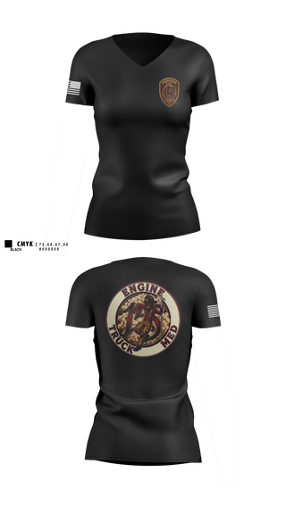 Womens Short Sleeve Vneck Shirt, Full House, Fire Department, Teamtime, Team time, sublimation, custom sports apparel, team uniforms, spirit wear, spiritwear, sports uniforms, custom shirts, team store, custom team store, fundraiser sports, apparel fundraiser