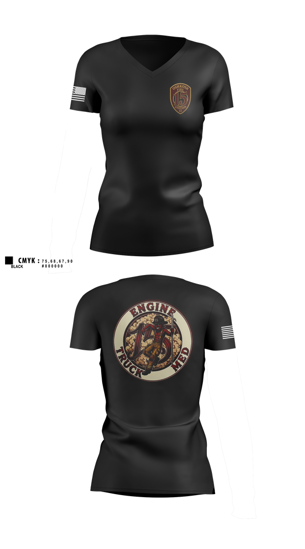 Womens Short Sleeve Vneck Shirt, Full House, Fire Department, Teamtime, Team time, sublimation, custom sports apparel, team uniforms, spirit wear, spiritwear, sports uniforms, custom shirts, team store, custom team store, fundraiser sports, apparel fundraiser