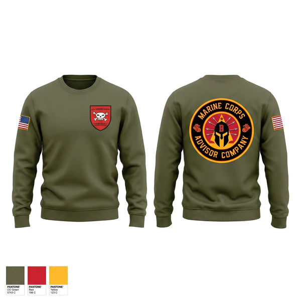 Crew Neck Sweatshirt, MCAC B, Marines, Teamtime, Team time, sublimation, custom sports apparel, team uniforms, spirit wear, spiritwear, sports uniforms, custom shirts, team store, custom team store, fundraiser sports, apparel fundraiser