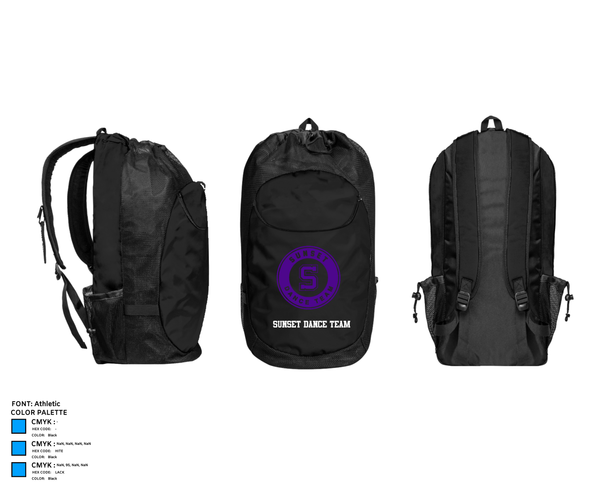 Gear Bag, Sunset Dance Team, Spirit Store, Teamtime, Team time, sublimation, custom sports apparel, team uniforms, spirit wear, spiritwear, sports uniforms, custom shirts, team store, custom team store, fundraiser sports, apparel fundraiser