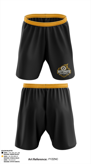 Athletic Shorts With Pockets, Hotshots1, Baseball, Teamtime, Team time, sublimation, custom sports apparel, team uniforms, spirit wear, spiritwear, sports uniforms, custom shirts, team store, custom team store, fundraiser sports, apparel fundraiser