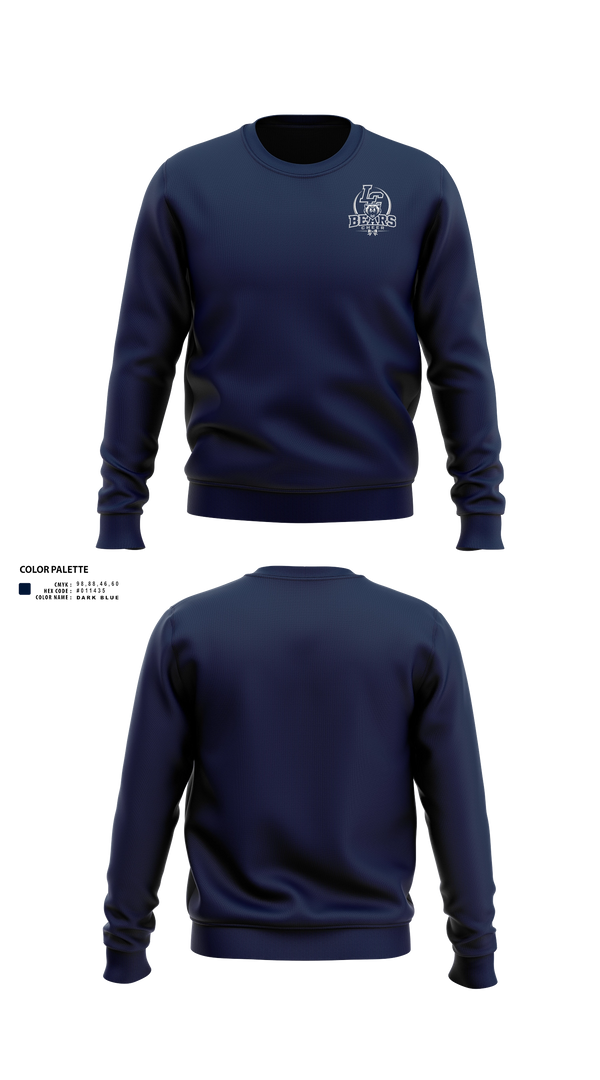 Crew Neck Sweatshirt, La Cueva Bears, Cheer, Teamtime, Team time, sublimation, custom sports apparel, team uniforms, spirit wear, spiritwear, sports uniforms, custom shirts, team store, custom team store, fundraiser sports, apparel fundraiser