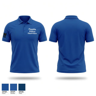 Short Sleeve Performance Polo, Fayette Police Department, Police, Teamtime, Team time, sublimation, custom sports apparel, team uniforms, spirit wear, spiritwear, sports uniforms, custom shirts, team store, custom team store, fundraiser sports, apparel fundraiser