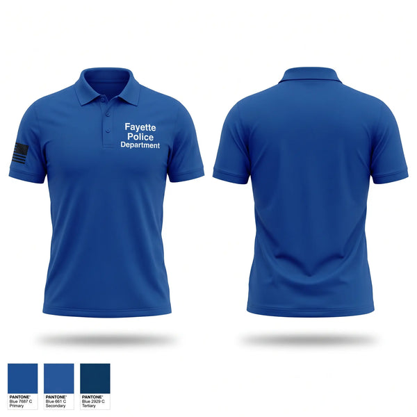 Short Sleeve Performance Polo, Fayette Police Department, Police, Teamtime, Team time, sublimation, custom sports apparel, team uniforms, spirit wear, spiritwear, sports uniforms, custom shirts, team store, custom team store, fundraiser sports, apparel fundraiser