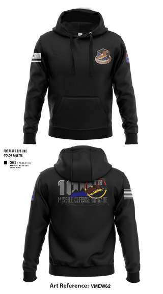 Hoodie, 100th Missile Defense Brigade, , Teamtime, Team time, sublimation, custom sports apparel, team uniforms, spirit wear, spiritwear, sports uniforms, custom shirts, team store, custom team store, fundraiser sports, apparel fundraiser