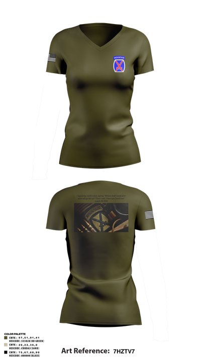 CHO 7278455 Women's Short Sleeve V-neck Shirt - 1