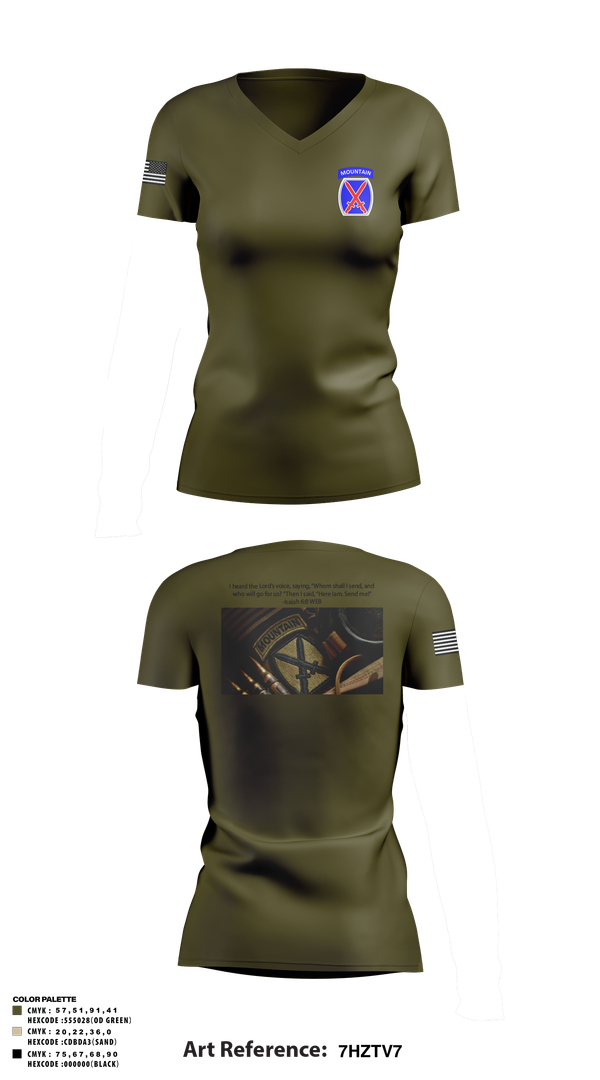 Womens Short Sleeve Vneck Shirt, CHO, Army, Teamtime, Team time, sublimation, custom sports apparel, team uniforms, spirit wear, spiritwear, sports uniforms, custom shirts, team store, custom team store, fundraiser sports, apparel fundraiser