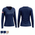 GA-956 32268022 Women's Long Sleeve V-neck Shirt - 1