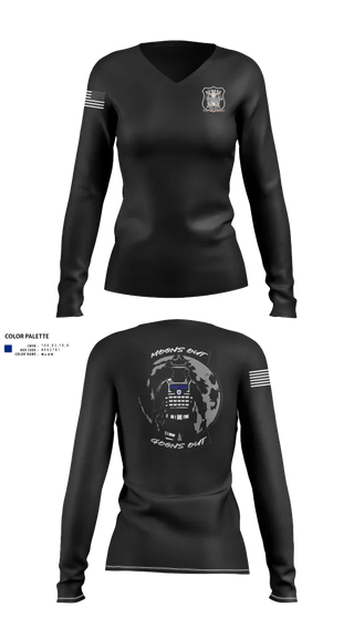 Womens Long Sleeve Vneck Shirt, 4th Precinct, Police, Teamtime, Team time, sublimation, custom sports apparel, team uniforms, spirit wear, spiritwear, sports uniforms, custom shirts, team store, custom team store, fundraiser sports, apparel fundraiser