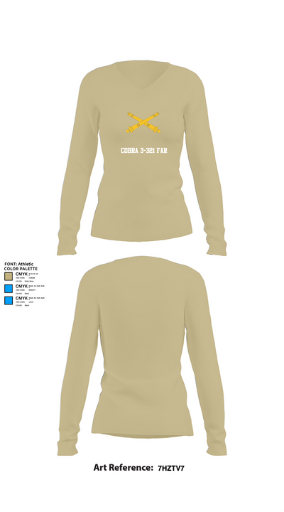 Cobra 3-321 FAR 80626179 Women's Long Sleeve V-neck Shirt - 82