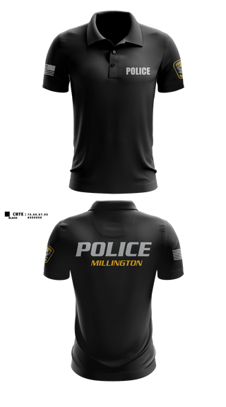 Short Sleeve Performance Polo, Millington Police Department, Police, Teamtime, Team time, sublimation, custom sports apparel, team uniforms, spirit wear, spiritwear, sports uniforms, custom shirts, team store, custom team store, fundraiser sports, apparel fundraiser