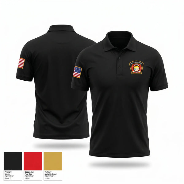 Short Sleeve Performance Polo, New Underwood VFD, Fire Department, Teamtime, Team time, sublimation, custom sports apparel, team uniforms, spirit wear, spiritwear, sports uniforms, custom shirts, team store, custom team store, fundraiser sports, apparel fundraiser