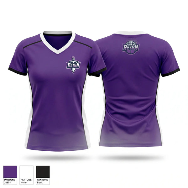 Womens Short Sleeve Vneck Shirt, Rivercity Reign, Men's Basketball, Teamtime, Team time, sublimation, custom sports apparel, team uniforms, spirit wear, spiritwear, sports uniforms, custom shirts, team store, custom team store, fundraiser sports, apparel fundraiser
