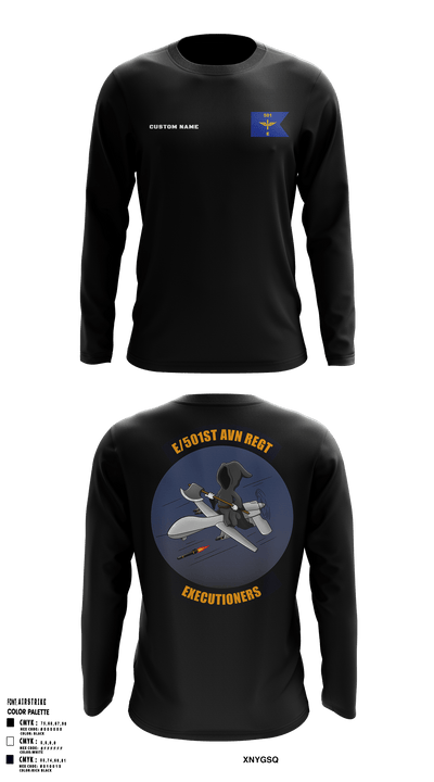 E 501st 1 AD, CAB AVMX 41273123 Long Sleeve Performance Shirt - 1