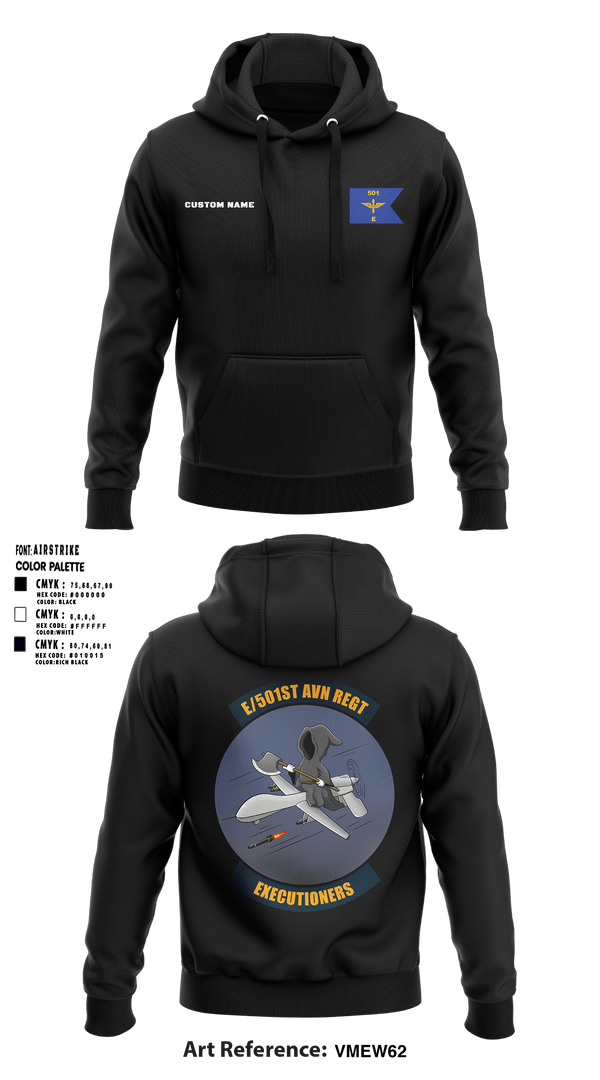 E 501st 1 AD, CAB AVMX 41273123 Hoodie - 1