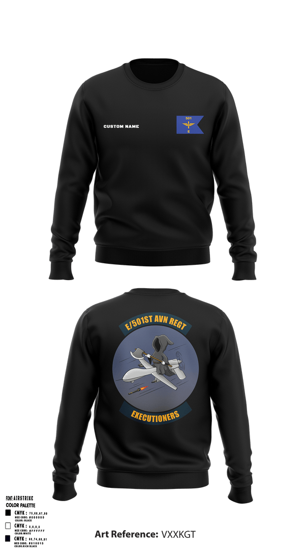 E 501st 1 AD, CAB AVMX 41273123 Crew Neck Sweatshirt - 1