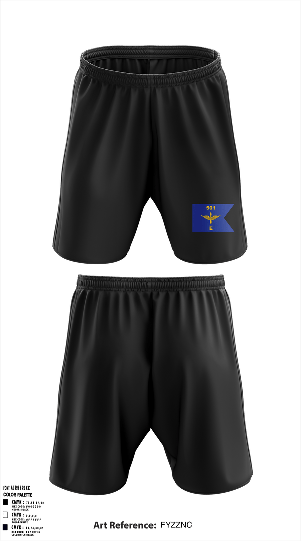 E 501st 1 AD, CAB AVMX 41273123 Athletic Shorts With Pockets - 1