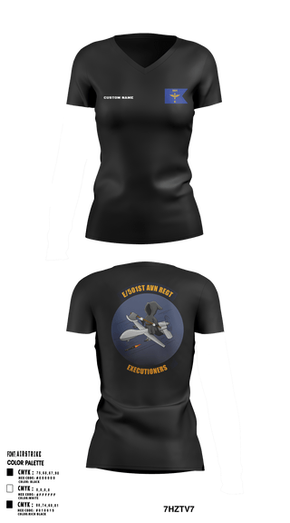 E 501st 1 AD, CAB AVMX 41273123 Women's Short Sleeve V-neck Shirt - 1