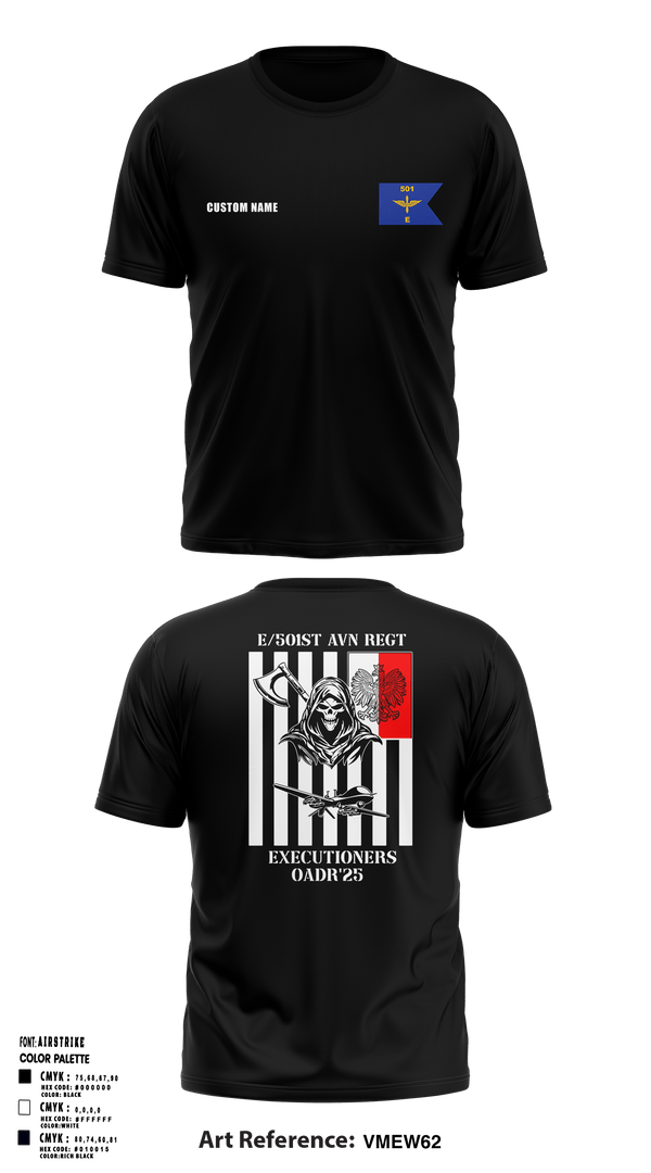 E 501st 1AD, CAB AVMX 23374839 Short Sleeve Performance Shirt - 3