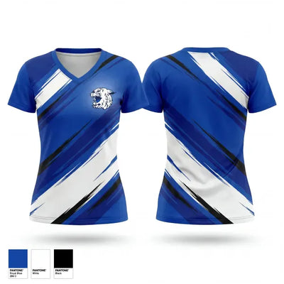 Yates Center High School Baseball 21292149 Women's Short Sleeve V-neck Shirt - 1