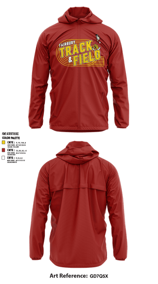 Windbreaker, Fairbury Jeffs Track & Field, Track & Field, Teamtime, Team time, sublimation, custom sports apparel, team uniforms, spirit wear, spiritwear, sports uniforms, custom shirts, team store, custom team store, fundraiser sports, apparel fundraiser