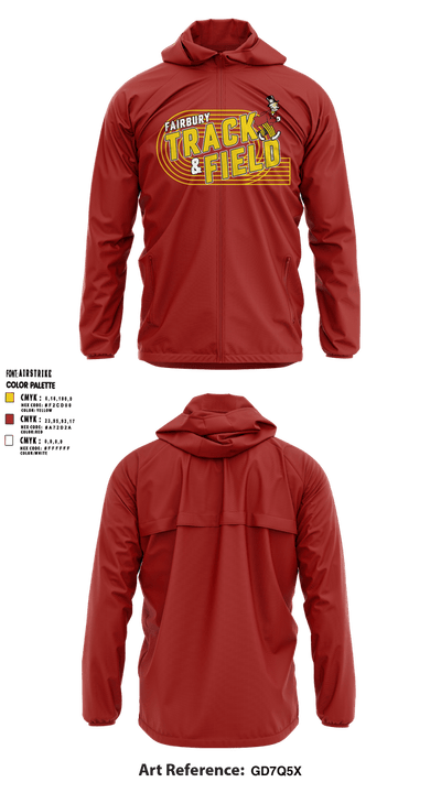 Fairbury Jeffs Track & Field 4428819 Windbreaker - 5