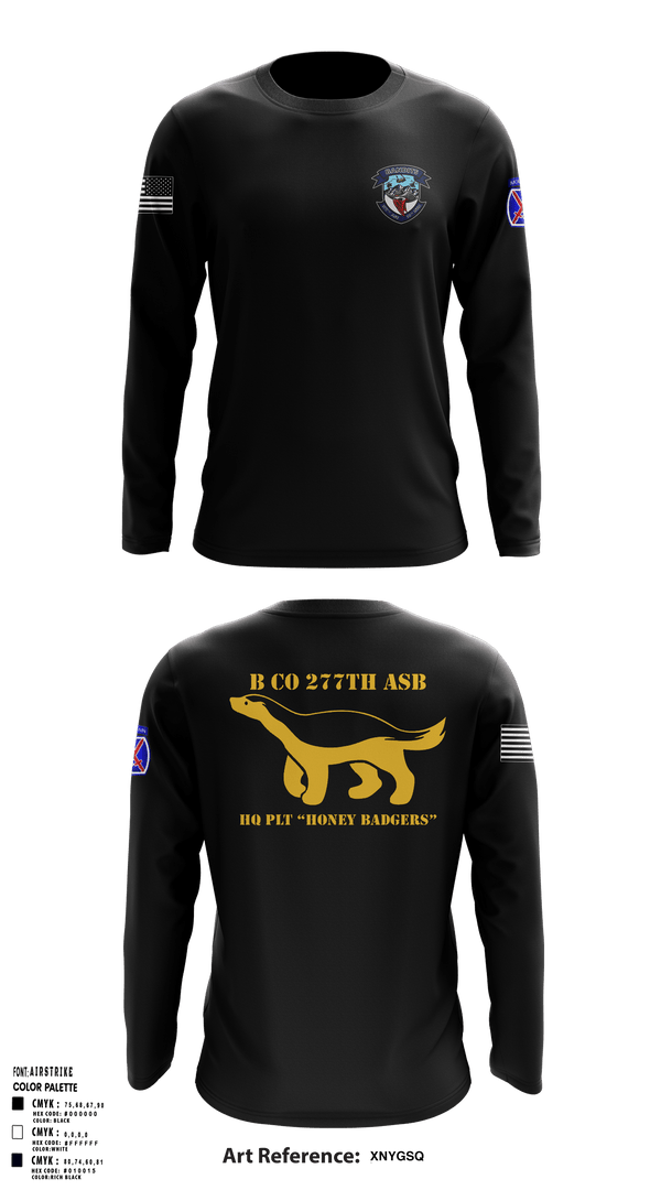 B CO 277 ASB HQ 9127961 Long Sleeve Performance Shirt - 2